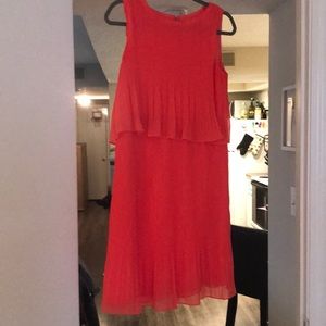 Pea in pod coral cocktail maternity dress!
